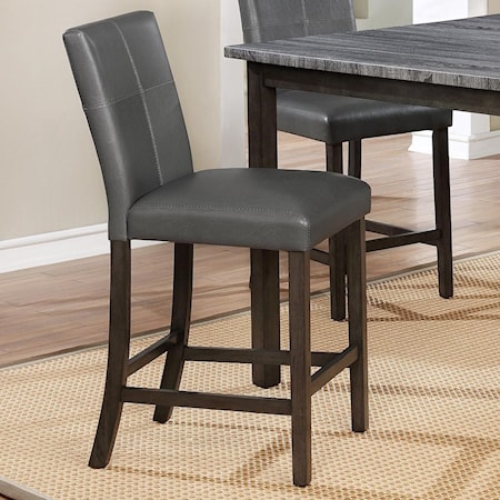Counter Height Chair with Accent Stitching