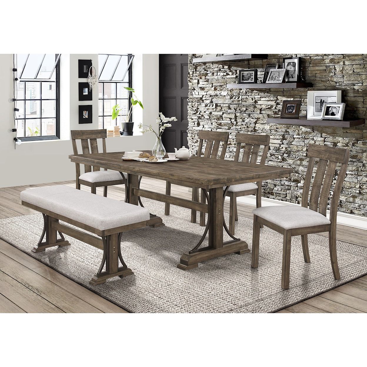 CM Quincy Dining Set with Bench