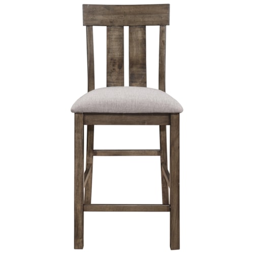 Counter Height Stool with Upholstered Seat