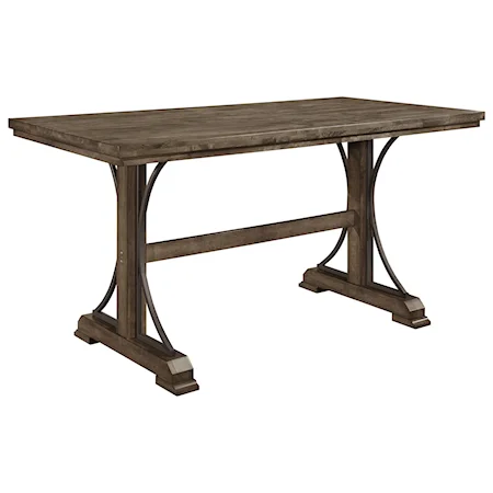 Counter Height Table with Trestle Base