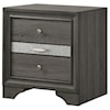 Crown Mark Regata Contemporary 3 Drawer Night Stand with Felt Lined Drawer