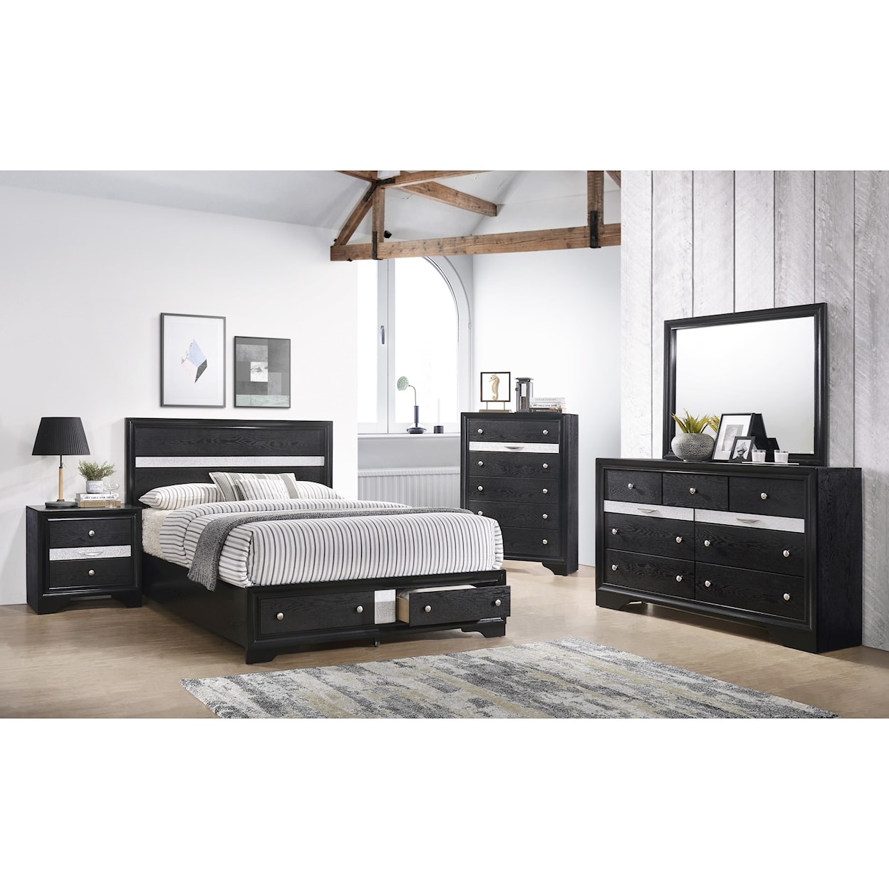 Crown Mark Regata 7PC Queen Bedroom Group