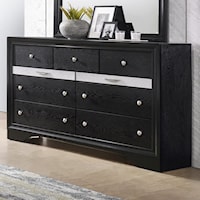 Contemporary 9 Drawer Dresser with 2 Jewelry Drawers