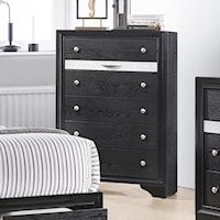 Contemporary 6 Drawer Chest with Jewelry Drawer