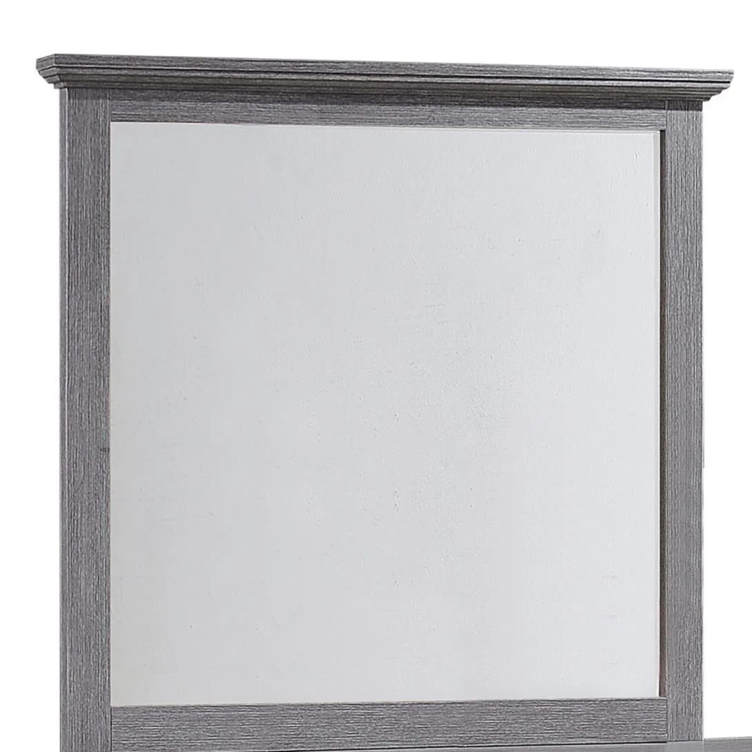 Crown Mark Sarter B4760-11 Casual Weathered Gray Mirror | Wayside ...