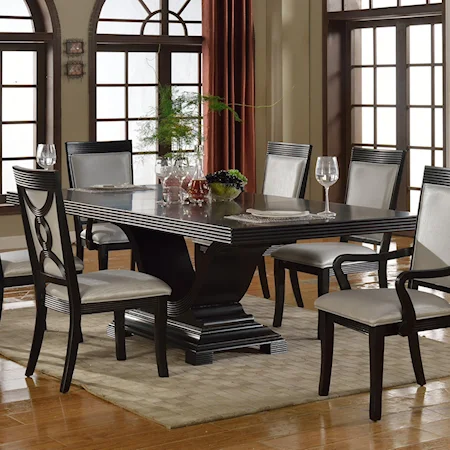 Rectangular Dining Room Table with 20" Leaf