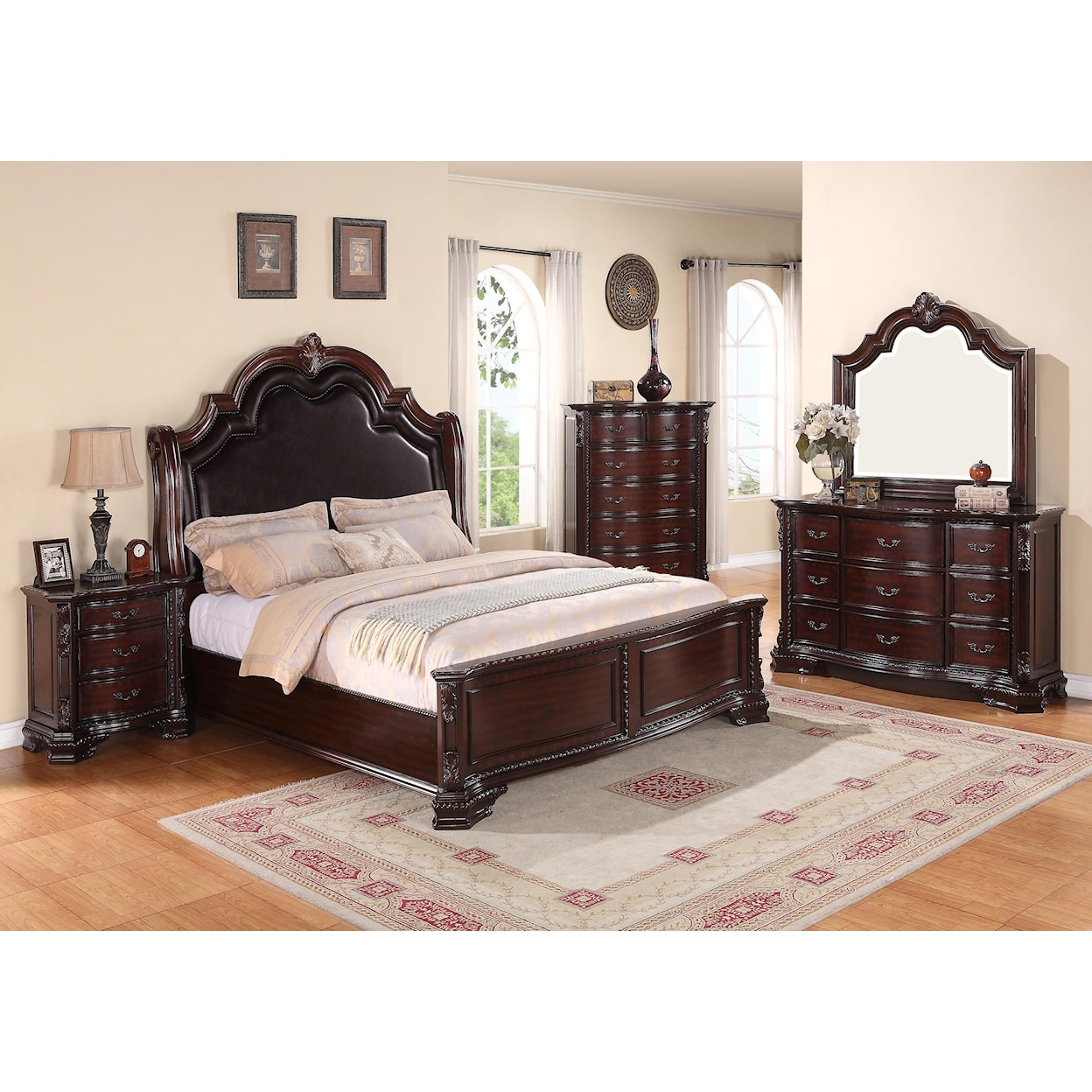 Crown Mark Sheffield Queen Panel Bed