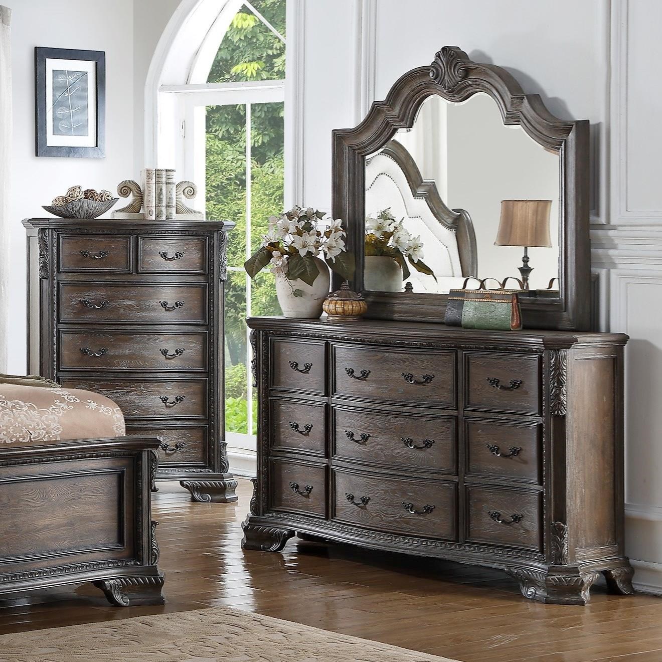 Crown Mark Sheffield B1120-11x1+B1120-1x1 Drawer Dresser and