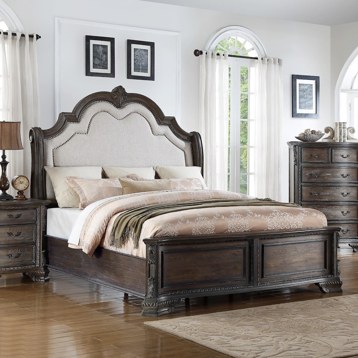 Crown Mark Sheffield Cal King Panel Bed