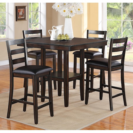 5 Piece Counter Height Table and Chairs Set