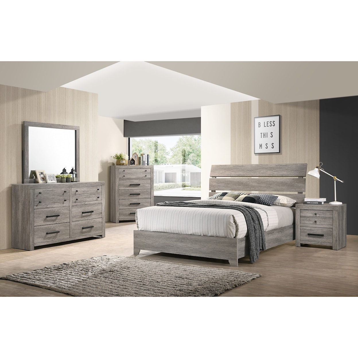 Crown Mark Tundra California King Bedroom Group