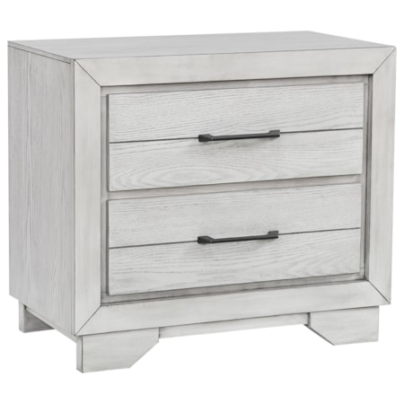 Contemporary 2-Drawer Nightstand