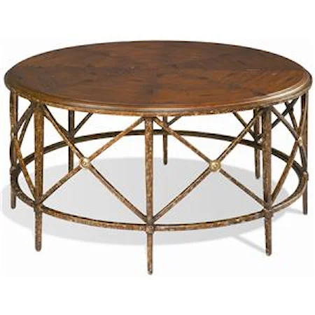 Wrought Iron Round Cocktail Table