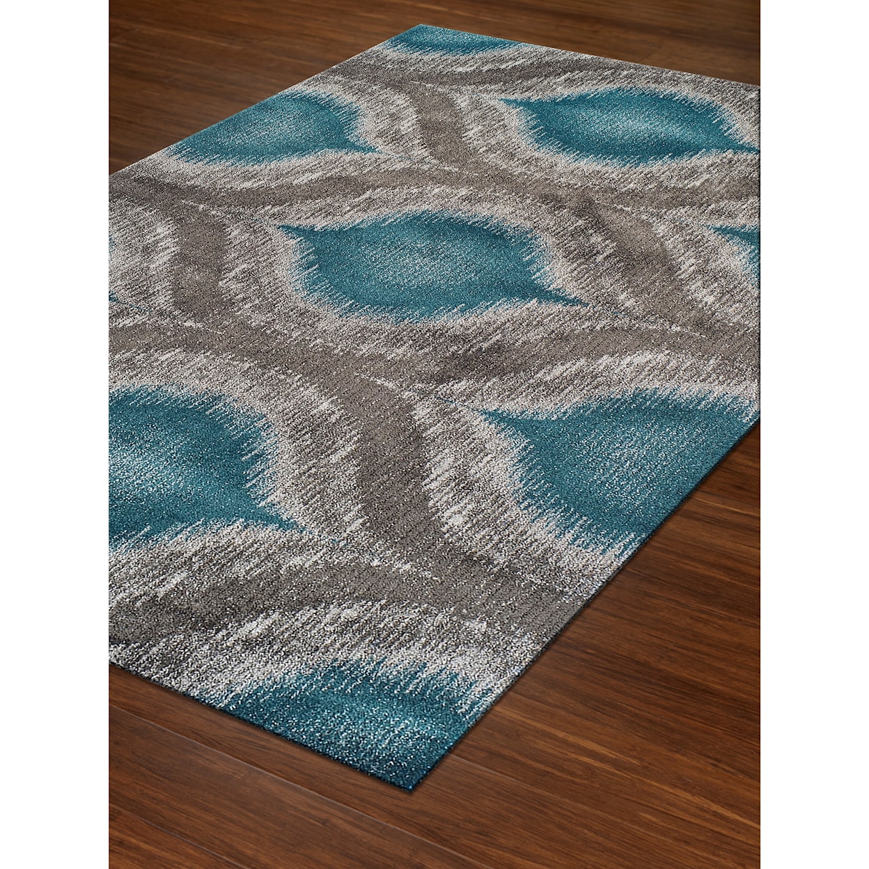 Dalyn Modern Greys Teal 5'3"X7'7" Rug