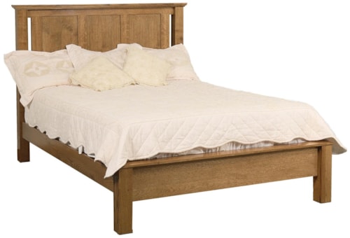 Queen Frame Bed with Low Footboard