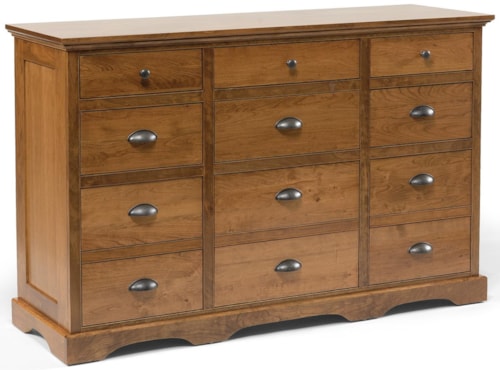 12-Drawer Triple Dresser