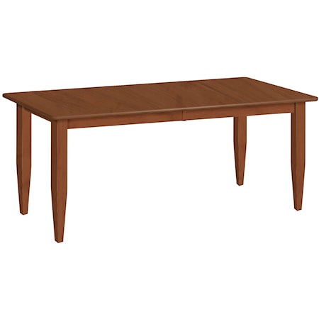 Solid Wood Customizable Dining Table with 18" Leaf