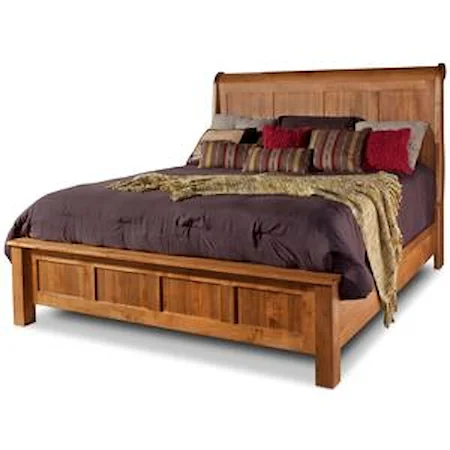 King Sleigh Bed with Low Footboard
