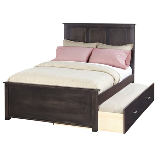 Full Panel Bed with Trundle