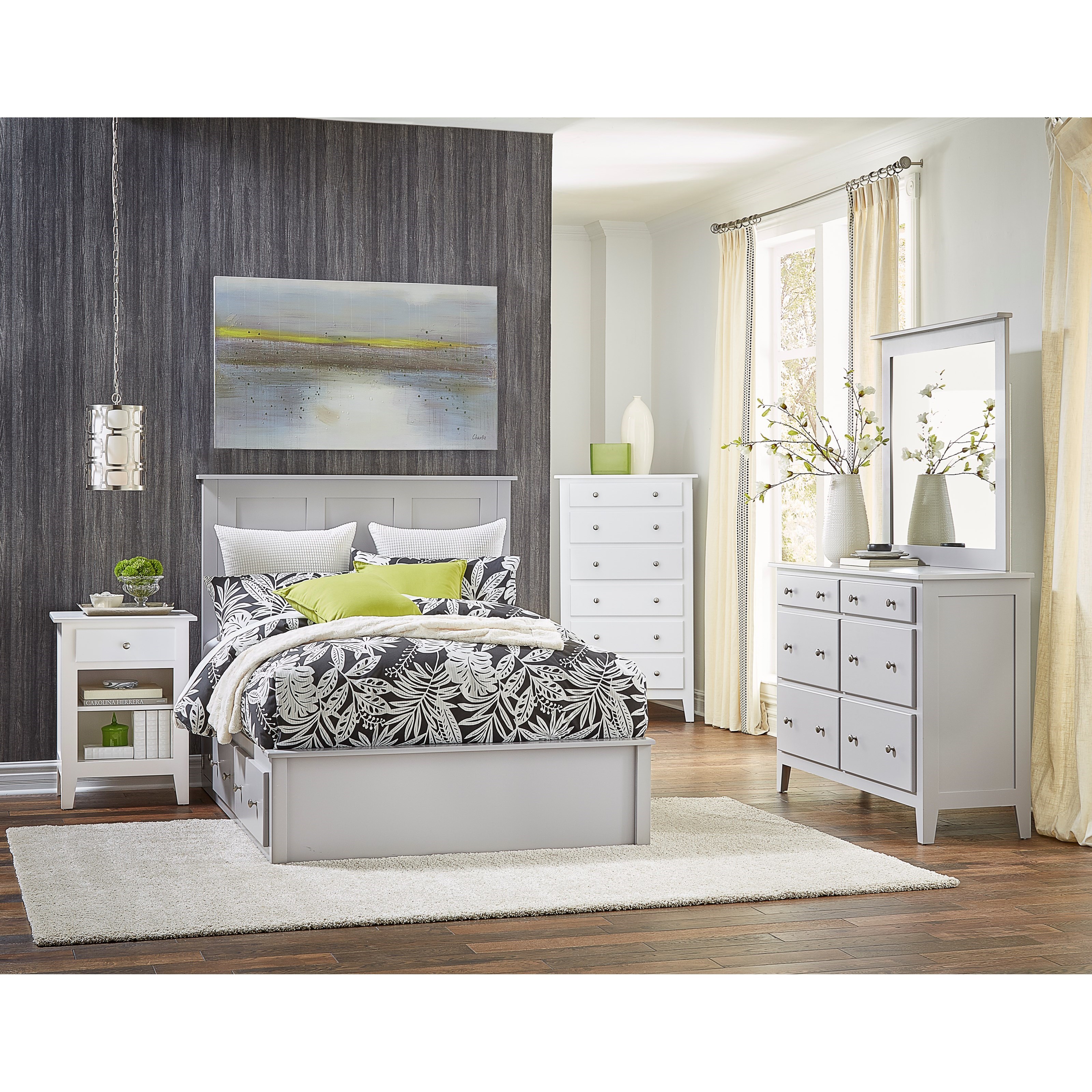 Daniel's Amish Mapleton Twin Pedestal Bed w/ 2 Drawers on 1 Side