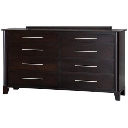 8-Drawer Contemporary Double Dresser