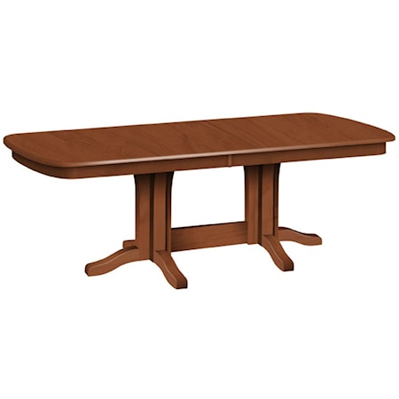 Customizable Solid Wood Millsdale Rectangular Dining Table with Trestle Base