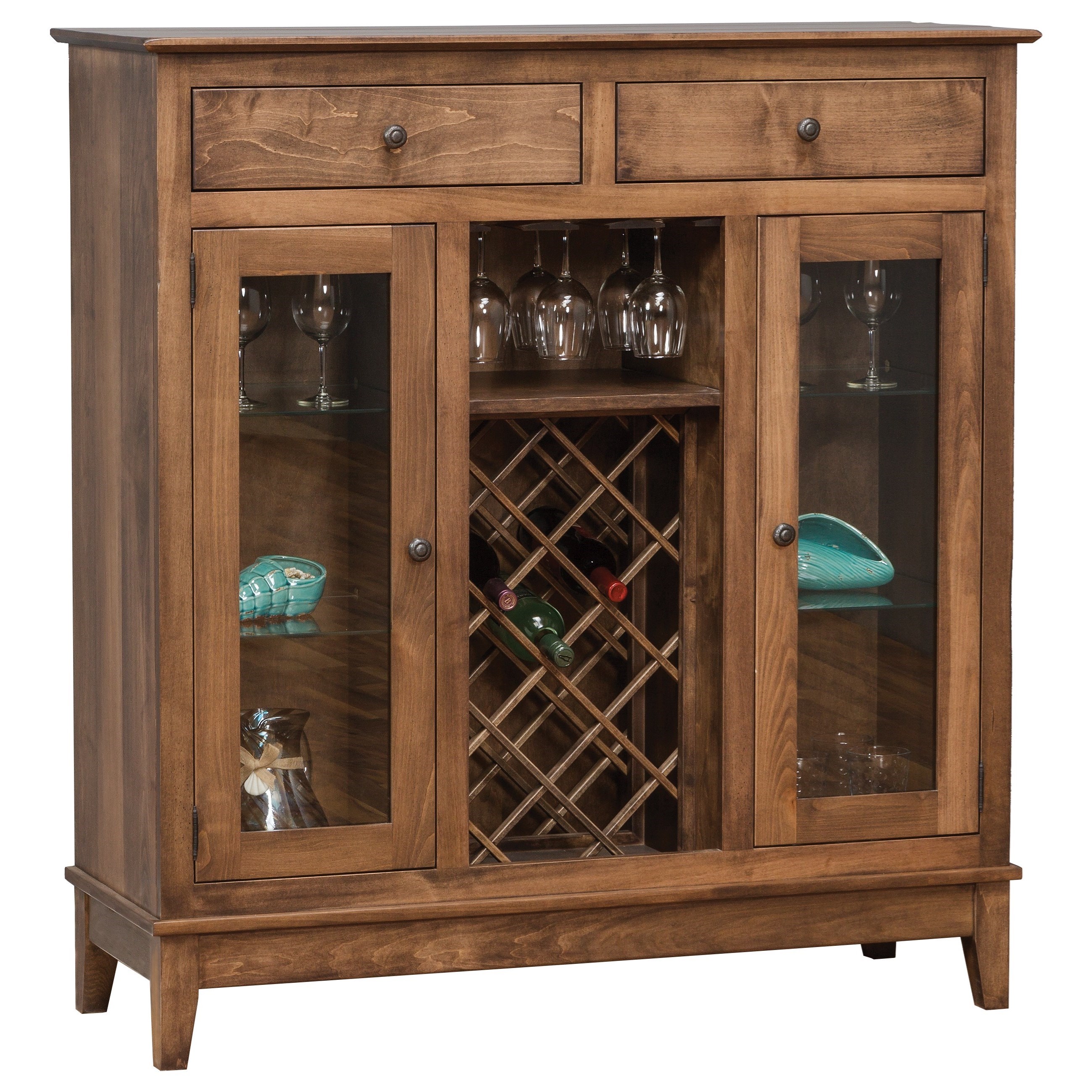 Dining hutch shop with wine rack