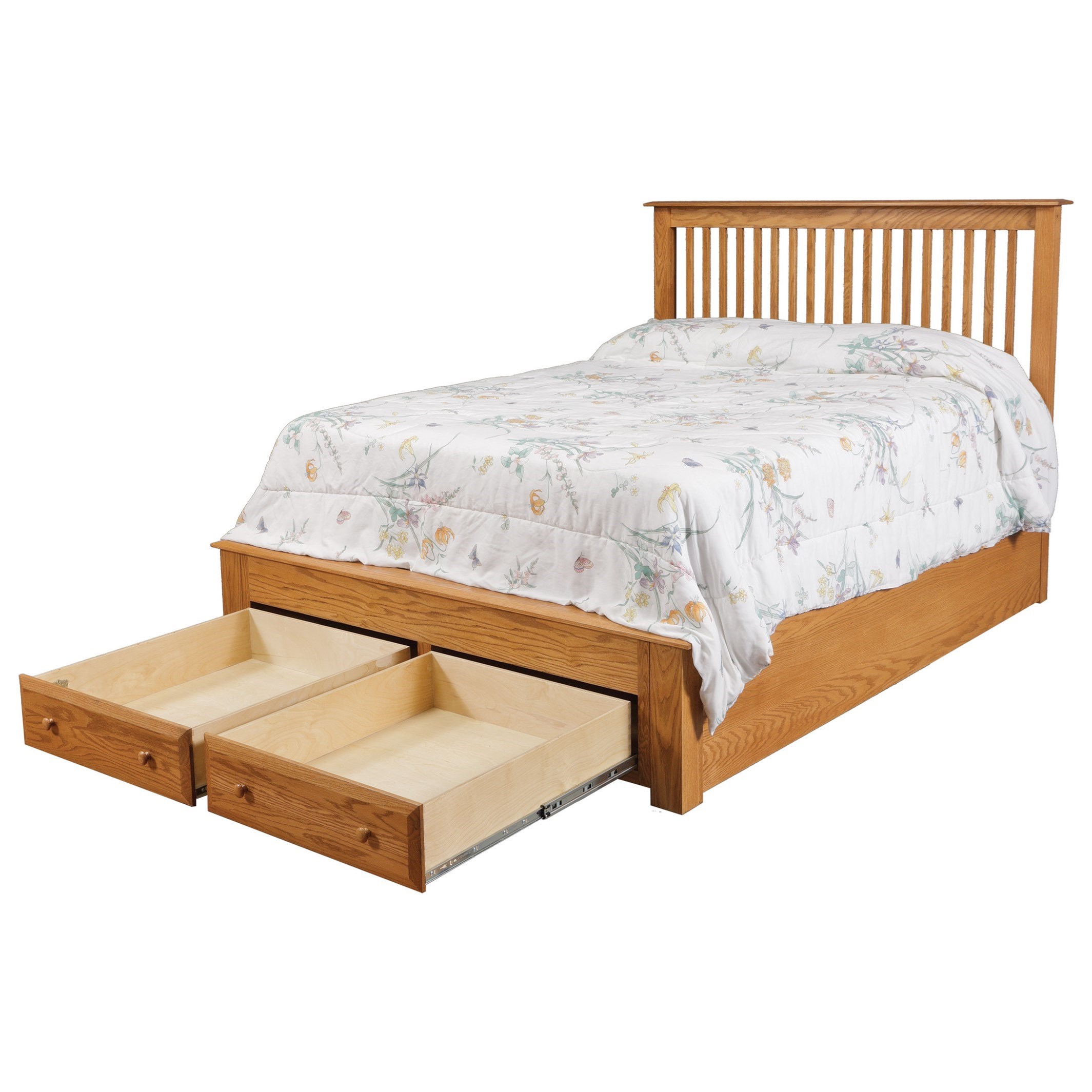 Daniel's Amish Simplicity Full Pedestal Storage Bed