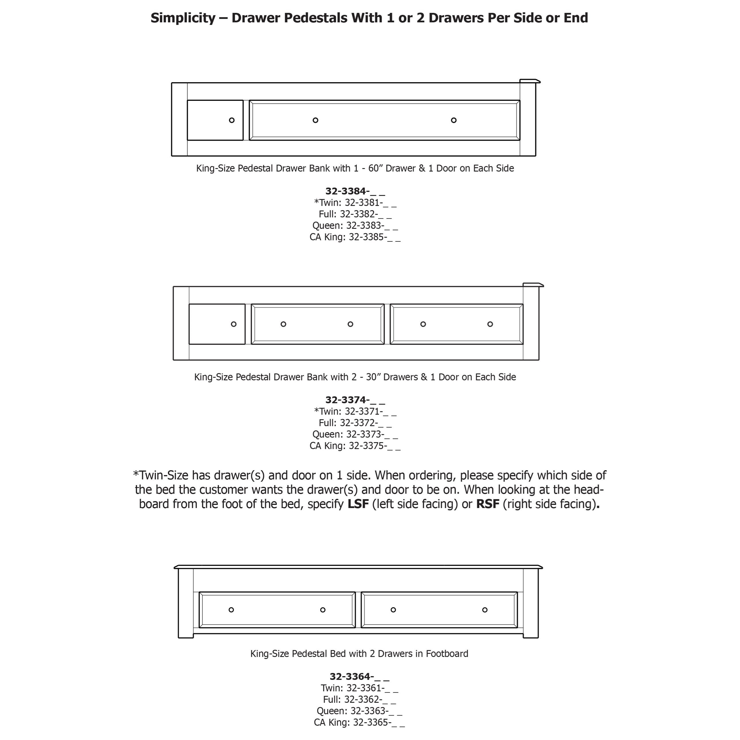 Daniel's Amish Simplicity Full Pedestal Storage Bed