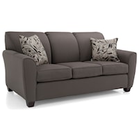 Transitional Queen Bed Sofa with Flared Arms
