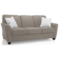 Transitional Sofa with Flared Arms