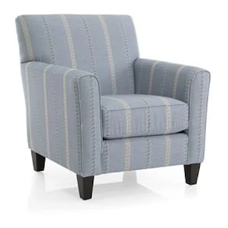 Transitional Accent Chair with Tight Seat Back