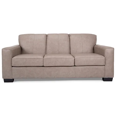 Casual Sofa with Beveled Arms