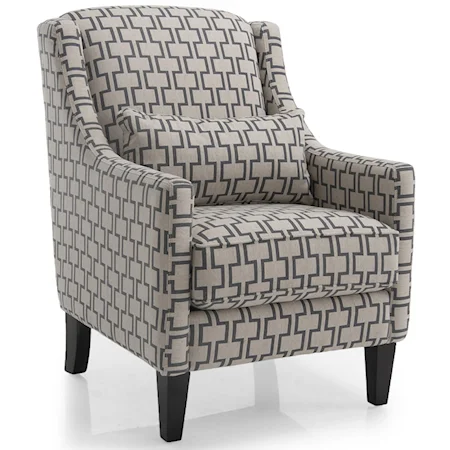 Customizable Upholstered Chair with Kidney Pillow