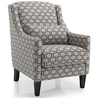 Customizable Upholstered Chair with Kidney Pillow