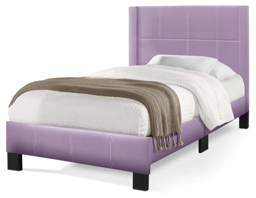 Purple upholstered best sale twin bed