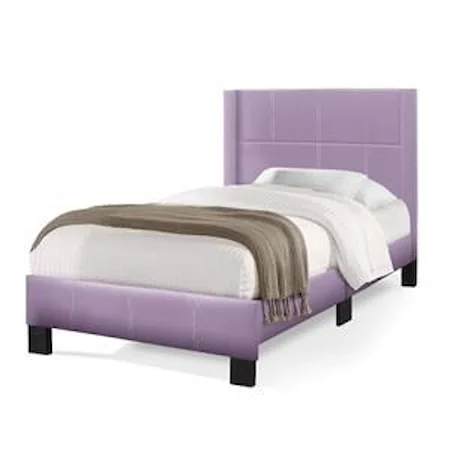 Twin Upholstered Bed Purple