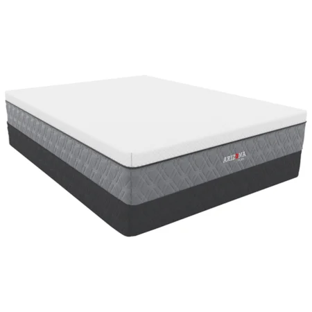 King 11" Firm Pocketed Coil Bed-in-a-Box Mattress and 9" Geneva Black Foundation