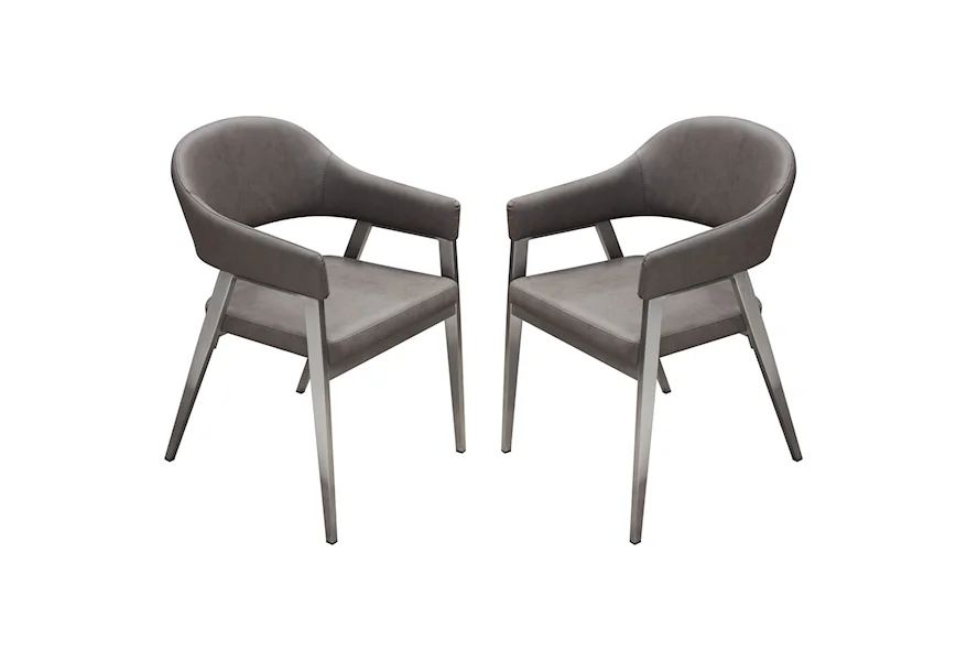 Adele Set of Two Dining Chairs by Diamond Sofa Furniture at Del Sol Furniture