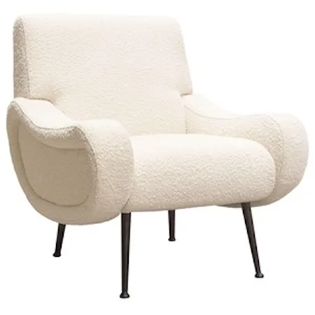 Contemporary Accent Chair in Boucle Textured Fabric