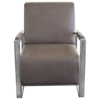 Accent Chair with Stainless Steel Frame