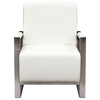 Accent Chair with Stainless Steel Frame