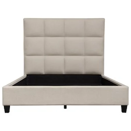 Contemporary Upholstered Tufted Queen Bed
