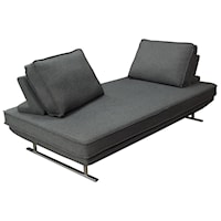 Contemporary Lounger with Chrome Legs