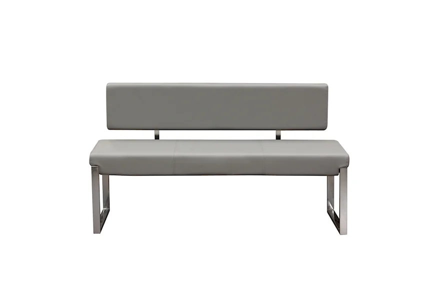 Knox Grey Bench with Back by Diamond Sofa at Red Knot