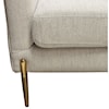 Diamond Sofa Furniture Lane Chair in Light Cream Fabric with Gold Metal