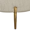 Diamond Sofa Furniture Lane Chair in Light Cream Fabric with Gold Metal