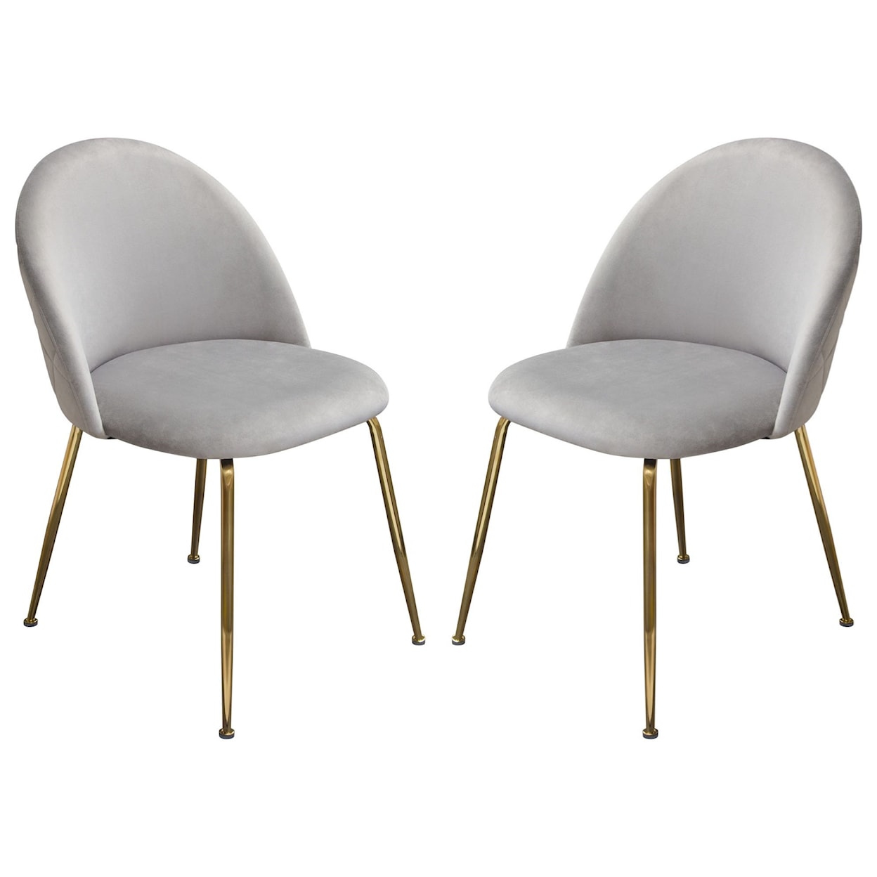 Diamond Sofa Furniture Lilly 2-Pack Dining Side Chairs