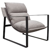 Contemporary Sling Accent Chair with Metal Frame