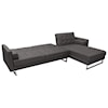 Diamond Sofa Furniture Opus Reversible Sleeper Sectional Grey